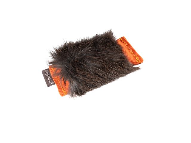 Mini-Dummy 10 x 4cm / 33g von Mystique - Dummy "Sniffle" orange mit Fell