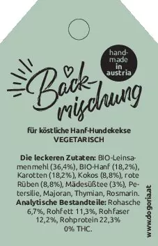 HUNDEKEKS - BACKMISCHUNG - vegetarisch