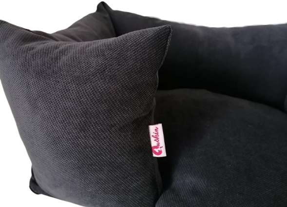 Hundebett Sofa - handgefertigt - Onyx