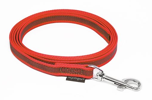 Mystique® Gummierte Leine Rot