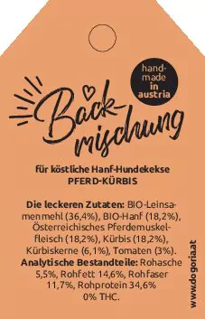 HUNDEKEKS - BACKMISCHUNG - Pferd-Kürbis