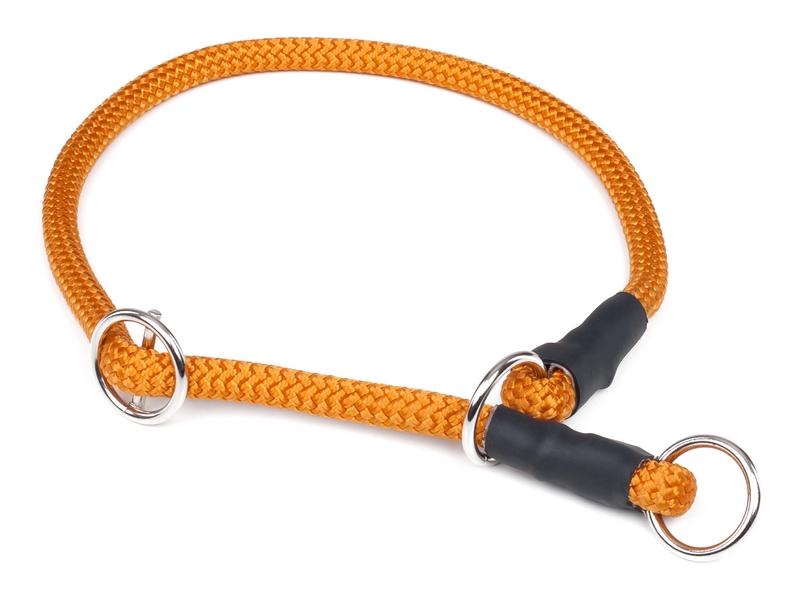 Mystique® Halsband Nylon rund mit Zugbegrenzung 8mm orange
