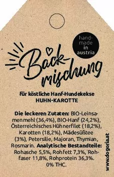 HUNDEKEKS - BACKMISCHUNG - Huhn-Karotte