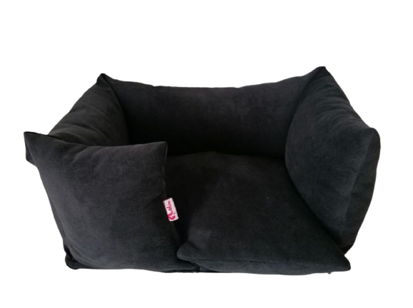 Hundebett Sofa - handgefertigt - Onyx